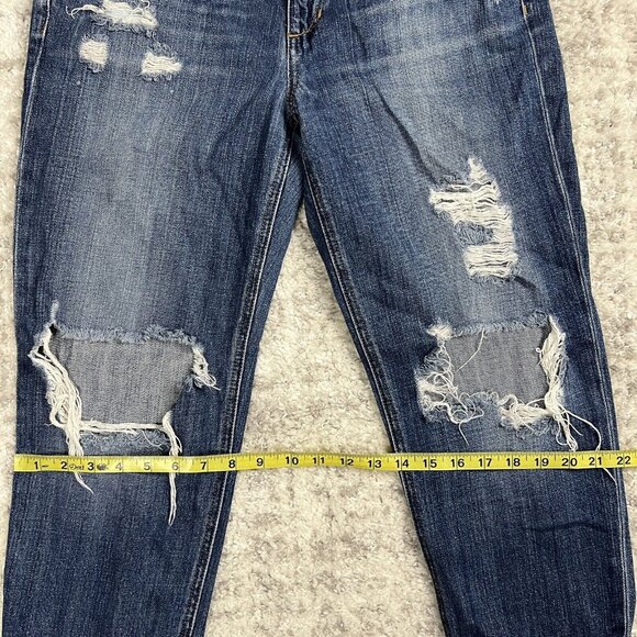 Joe's Jeans 29 Billie Crop Boyfriend Slim Crop Distressed Cuffed Japanese Denim - Picture 5 of 11